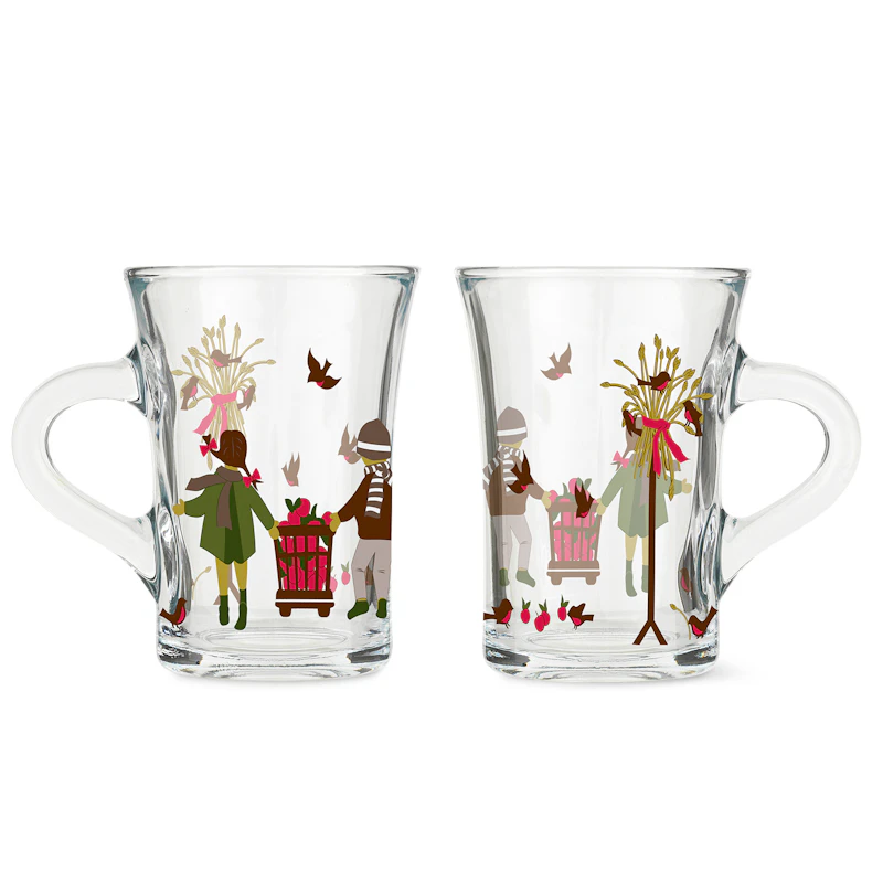 Hot Drink-Glas, 2-pak, Flerfarvet