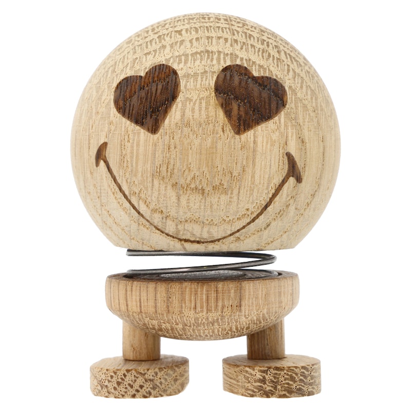 Hoptimist Smiley Love Figur S, Naturlig Eg