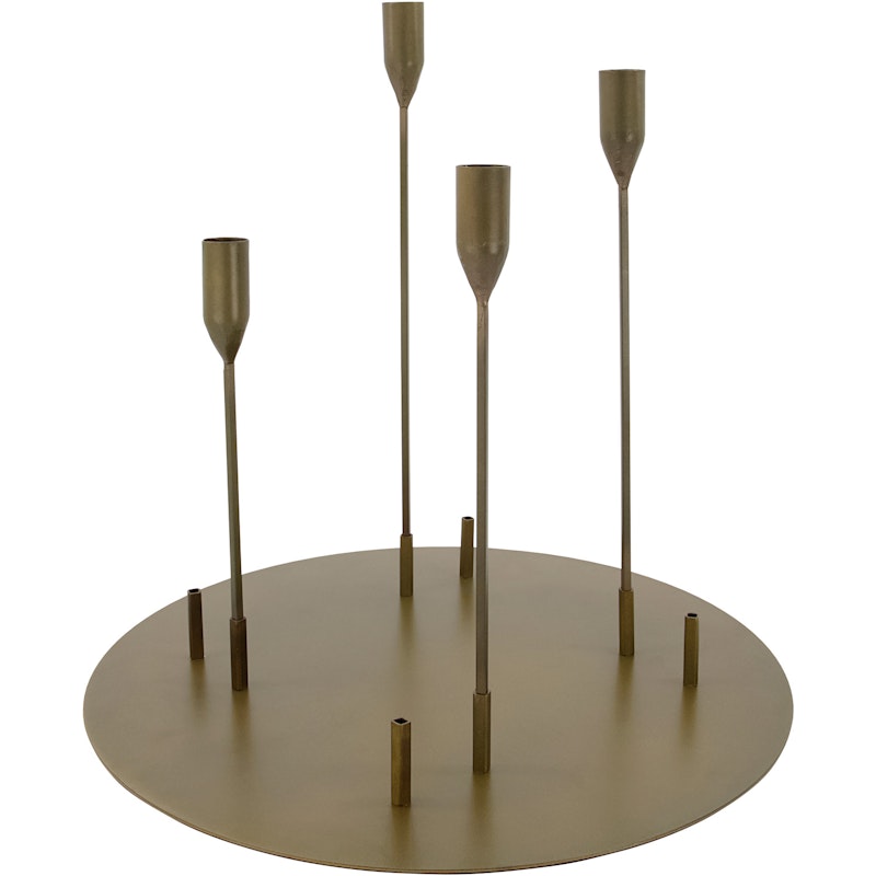 Advent Lysestage Ø40x38 cm, Antik Messing