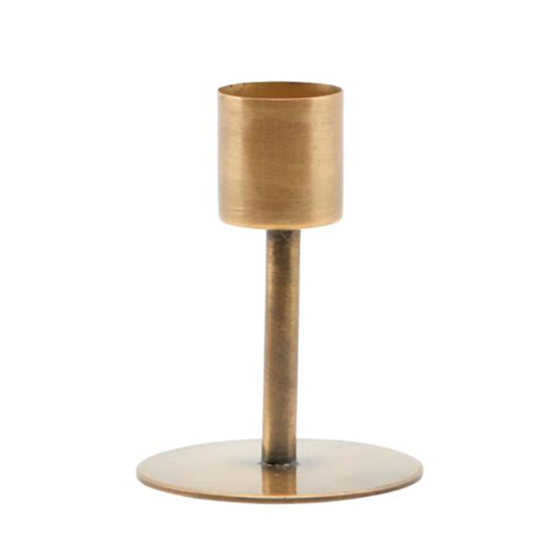 Anit Lysestage 5x7cm, Antique Brass