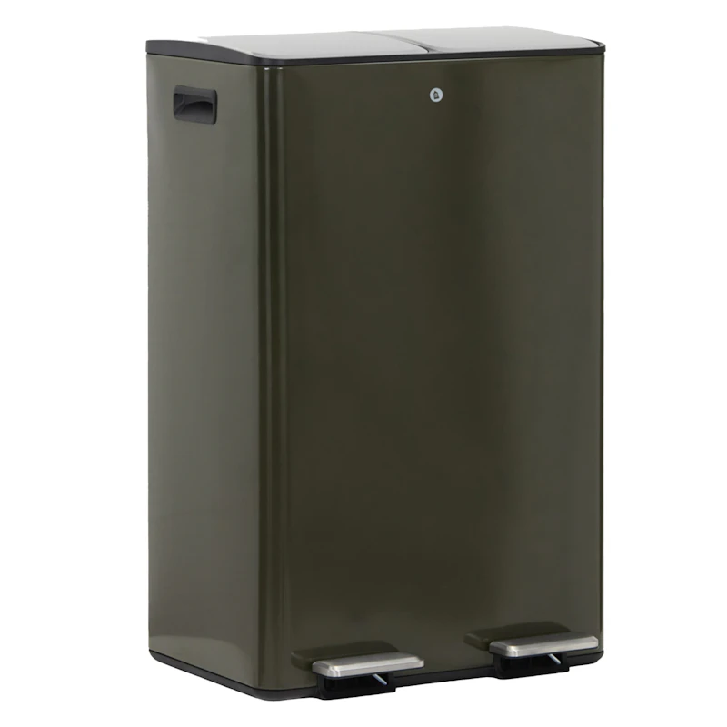 Sort Affaldsspand 60 L, Dybgrøn