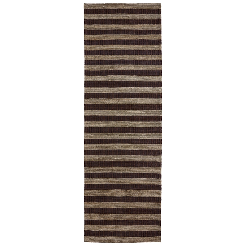 Block Tæppe 90x300 cm, Brunt/Natur