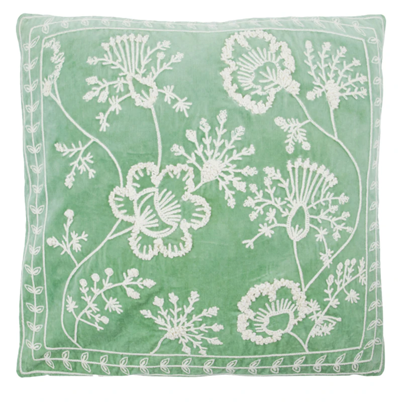 Mano Pudebetræk 50x50 cm, Offwhite / Mint Green