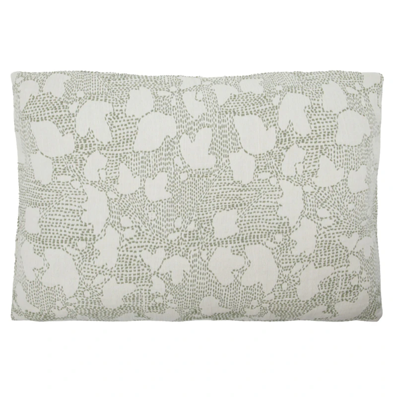 Mori Pudebetræk Offwhite / Kaki, 40x60 cm