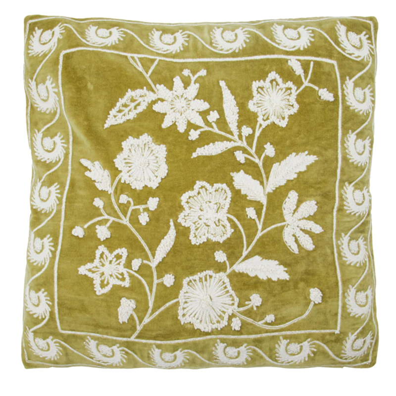 Rica Pudebetræk 50x50 cm, Offwhite / Mustard