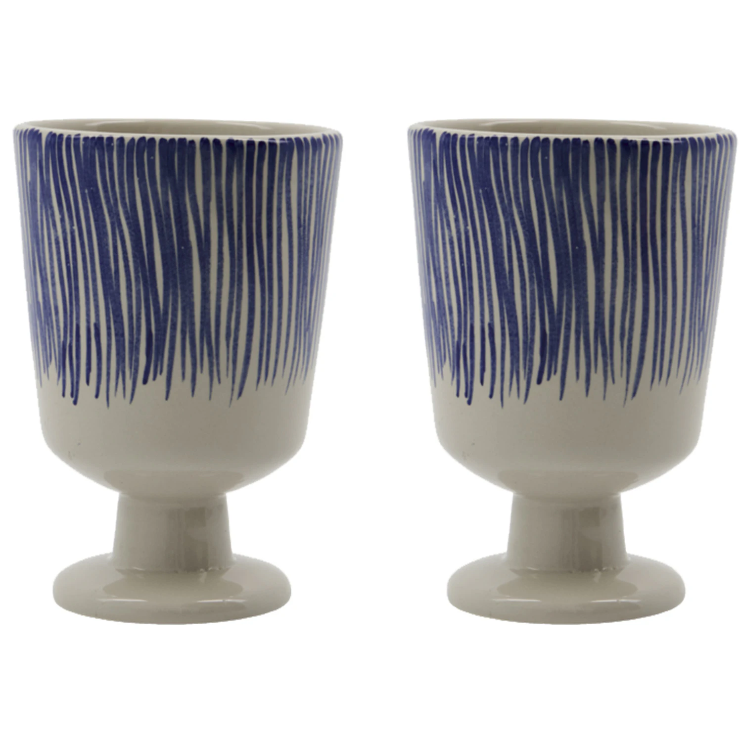 House Doctor Diva Krus 2-pak Med Fod Bl&aring;t - Kaffekopper Stent&oslash;j Gr&oslash;n - 900000471