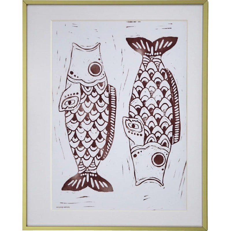 HDFish Maleri 40x50 cm, Bourgogne