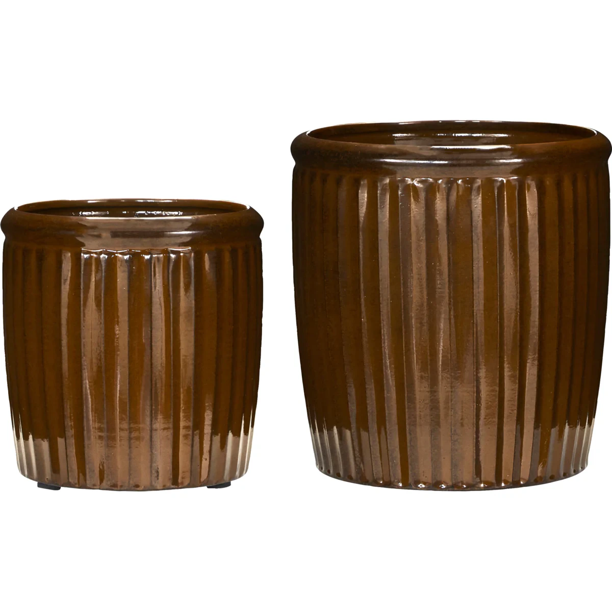 House Doctor Hdgroove Krukke 2-pak - Krukker St&aring;l Brun - 210530204