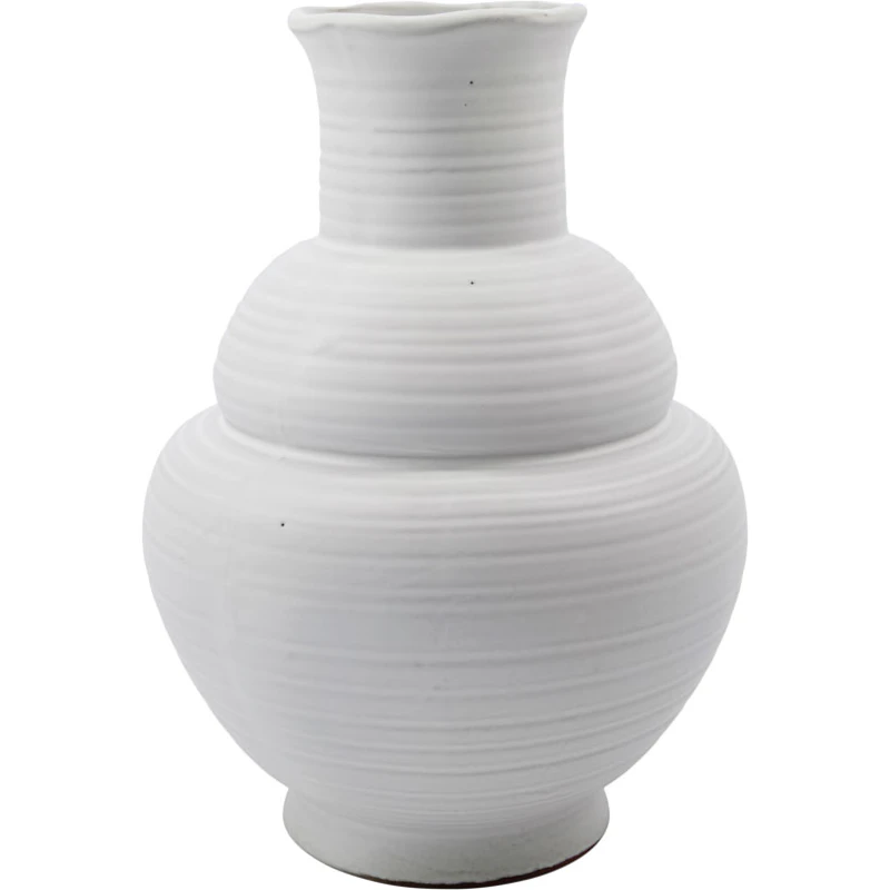 Liva Vase Stentøj H29 cm, Hvid