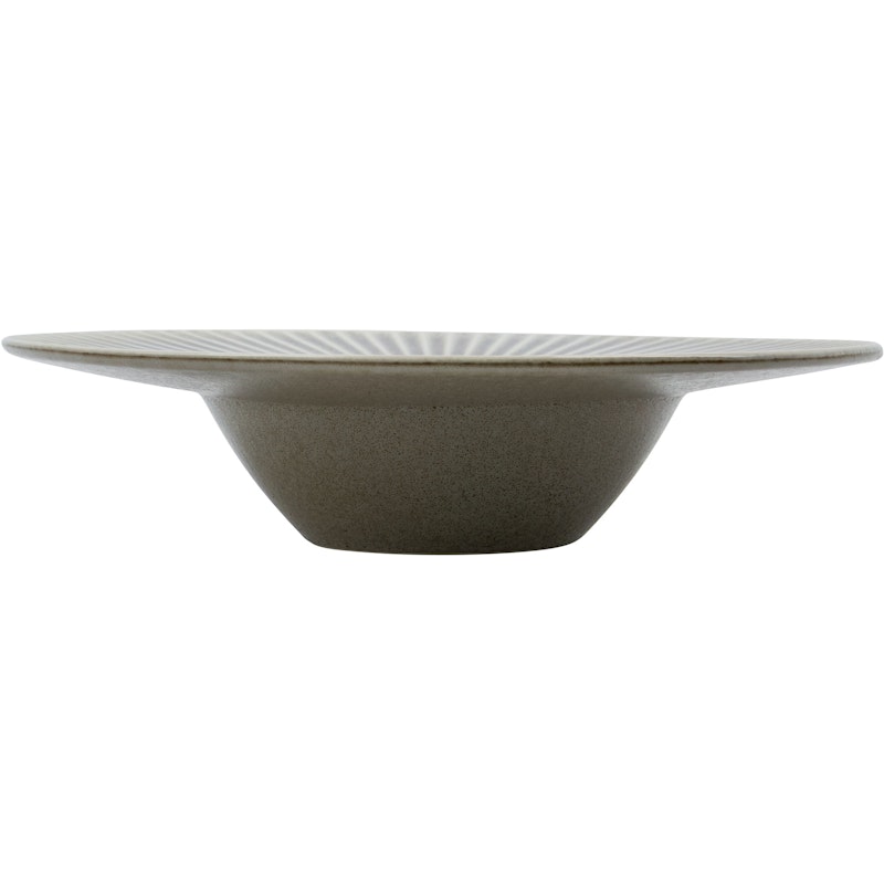 Pleat Pastatallerken 26 cm, Gråbrun