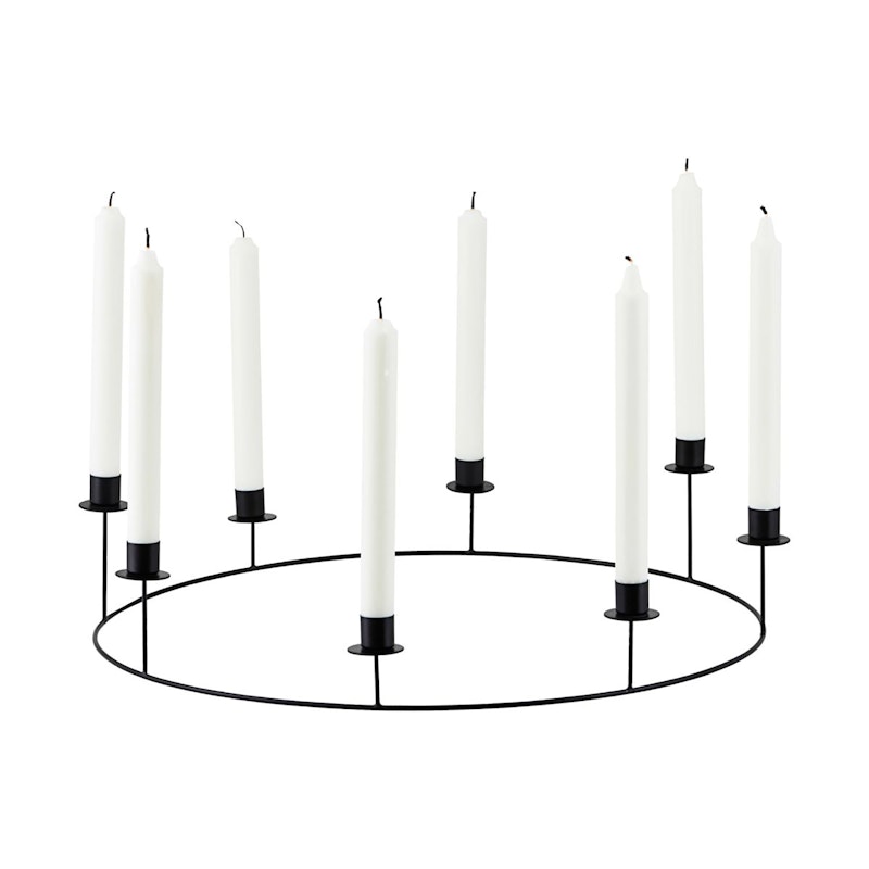 Ring Lysestage Sort L, Ø50 cm