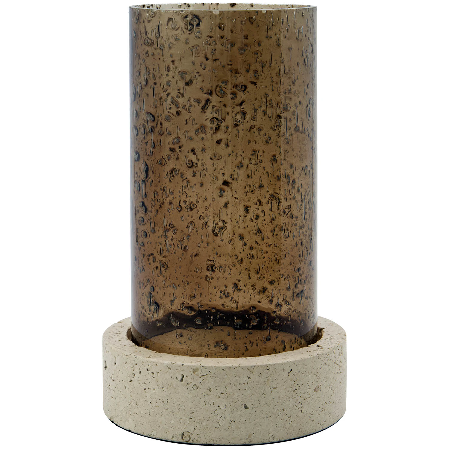 House Doctor Rivo Lysestage 21,5 Cm - Lysestager Glas Brun - 211152013