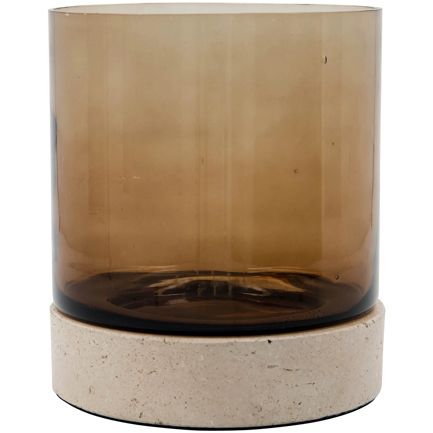 House Doctor Rivo Lysestage 17,5 Cm - Lysestager Glas Brun - 211152016