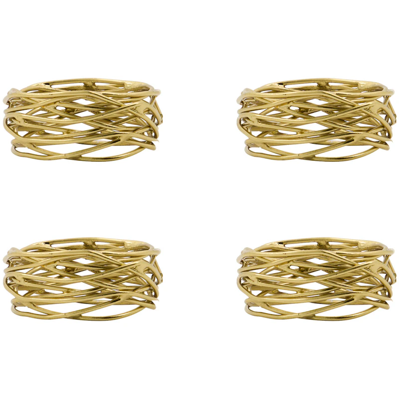Servietring 4-pak, Golden