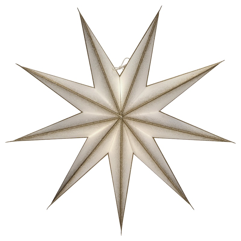 9 Point Stjerne Ø60cm, Offwhite/Champagne