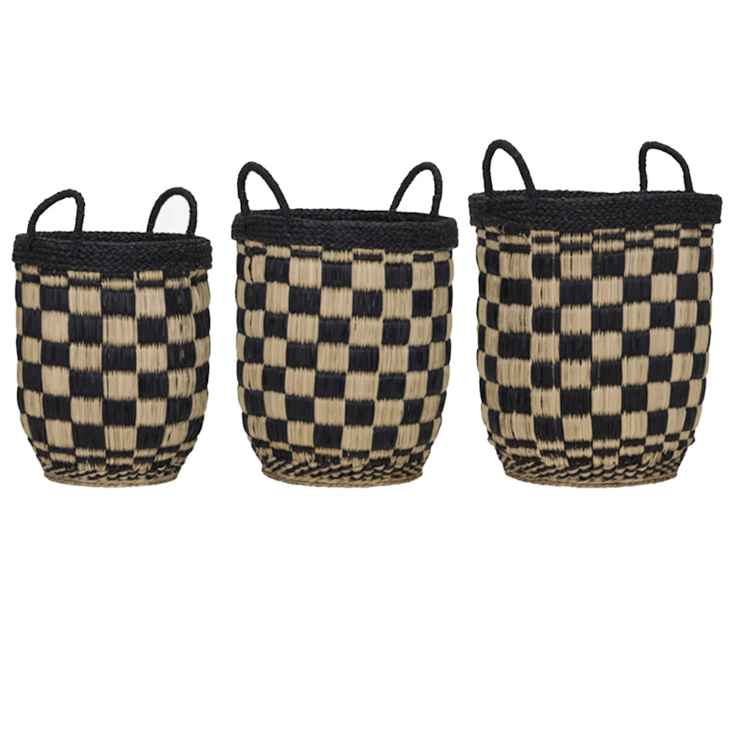 Opti Kurv 3-pak, Sort / Naturlig