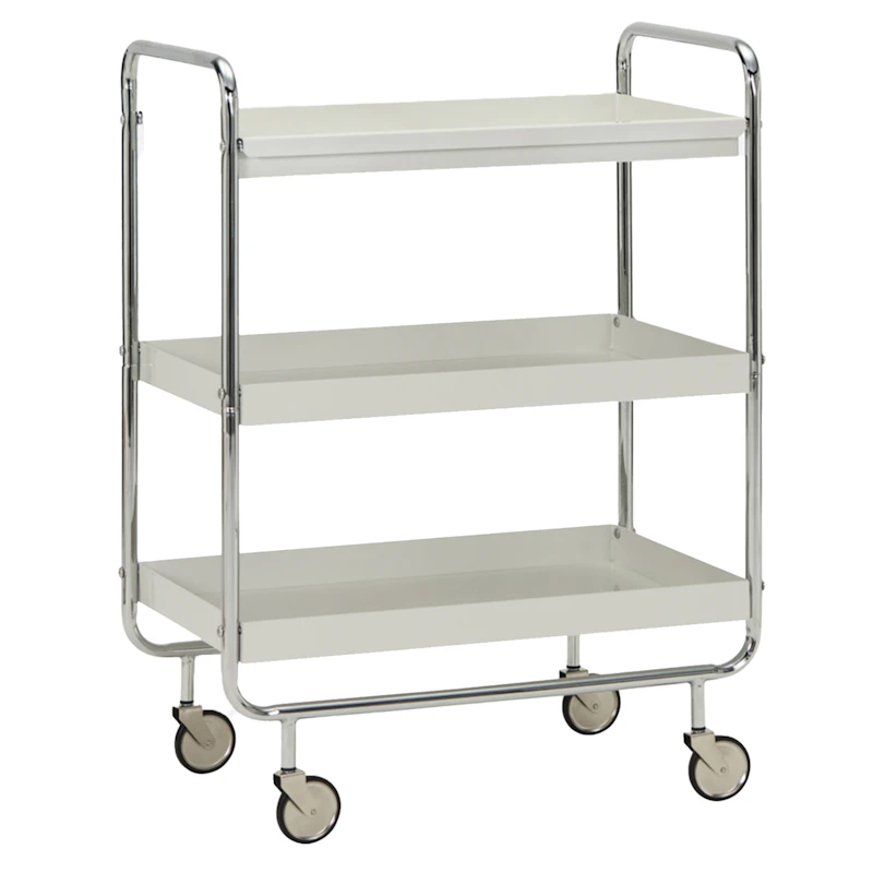 Roll Serveringsvogn Large, Krom / Offwhite