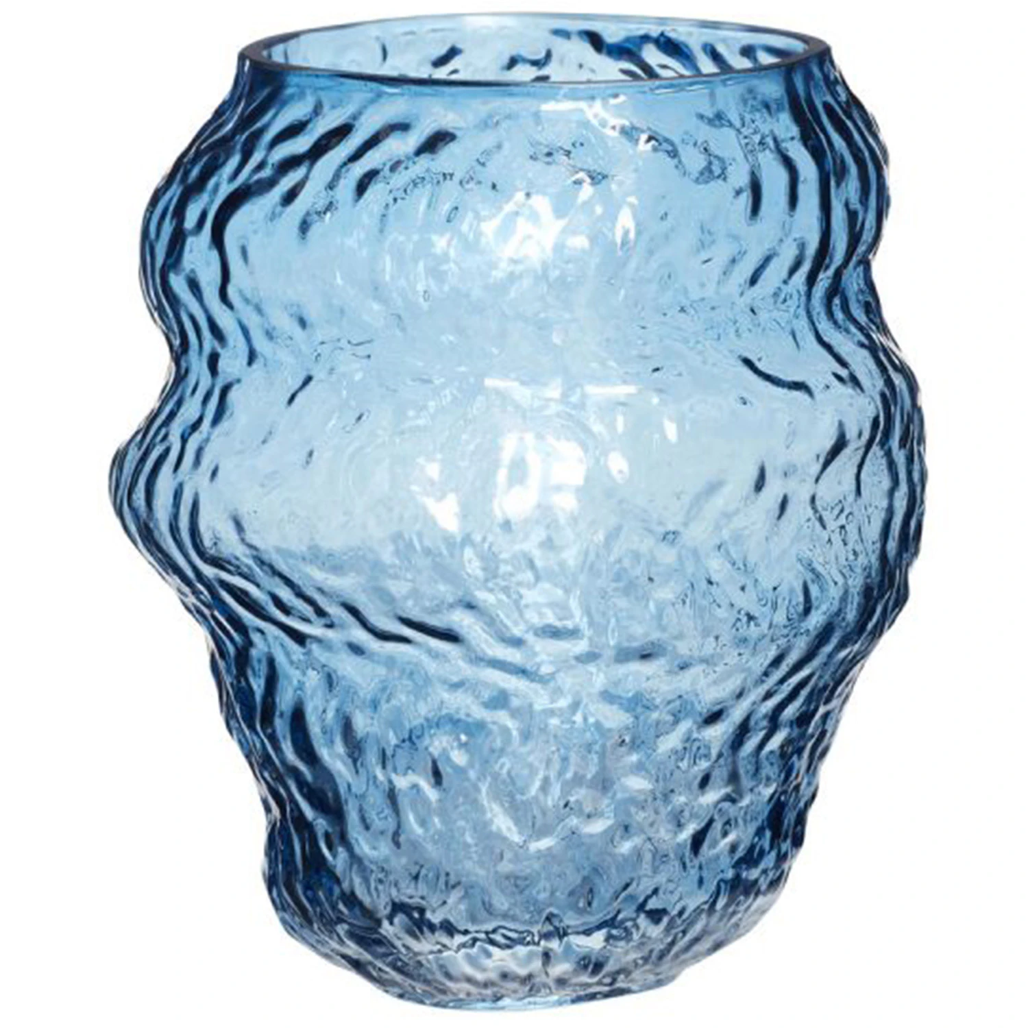 H&uuml;bsch Aurora Vase 18 Cm Lyse - Vaser Glas Bl&aring; - 661208