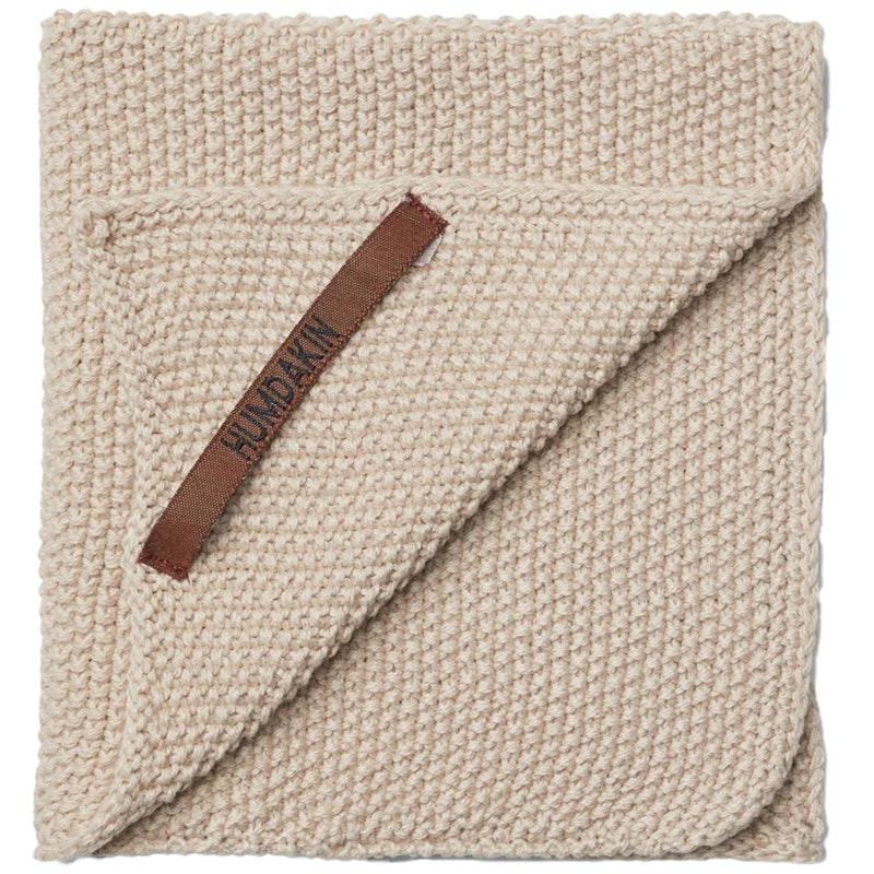 Knitted Dish Cloth- Coal Karklud Light Stone