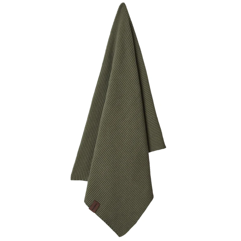 Knitted Kitchen Towel- Coal Viskestykke Evergreen