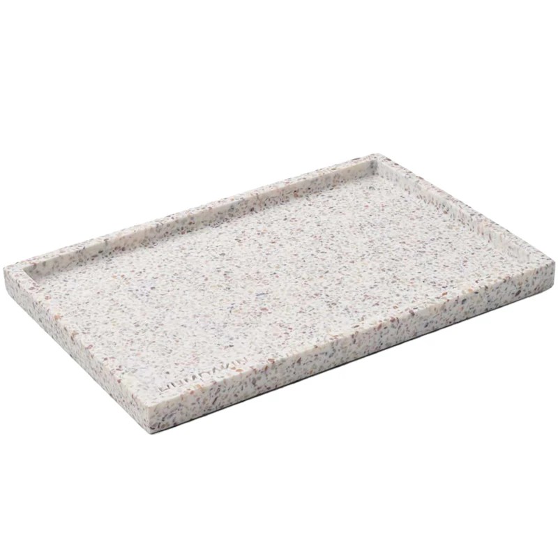 Terrazzo square Bakke 30 cm Hvid/Brun