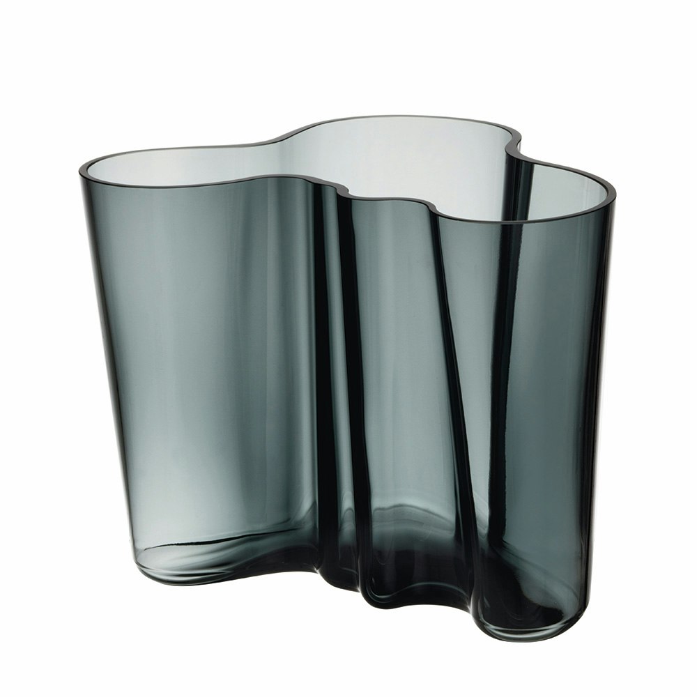 Iittala Aalto Vase 16 Cm M&oslash;rkegr&aring; - Vaser Glas Dark Grey - 1020905
