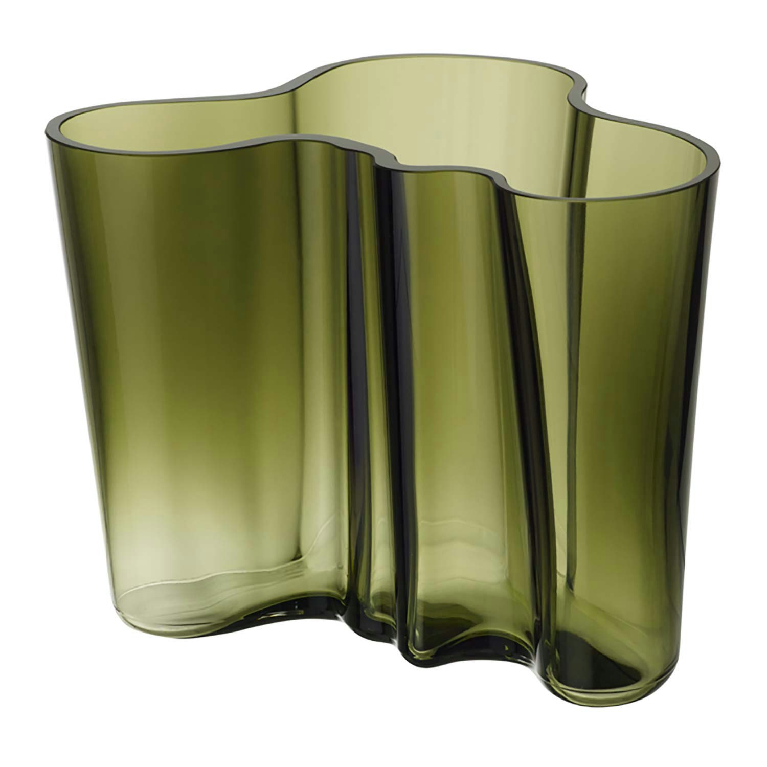 Iittala Aalto Vase 16 Cm Moss Green - Vaser Glas Mosgr&oslash;n - 1051429