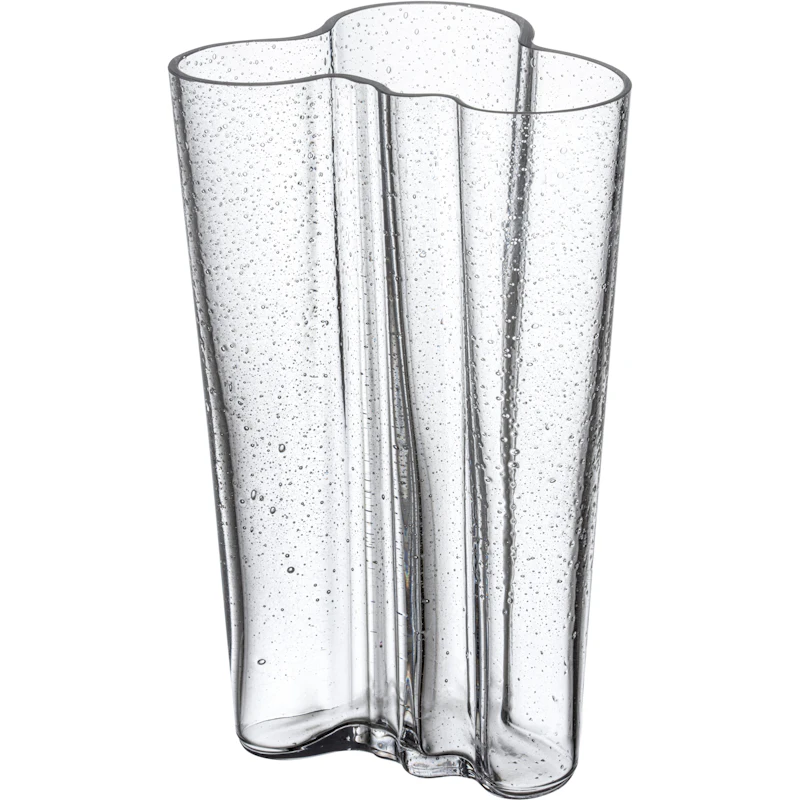 Aalto vase 201mm bubble glass clear