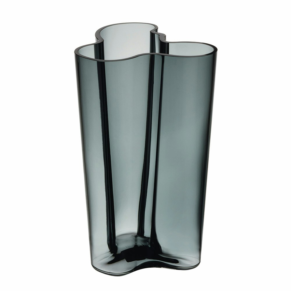 Iittala Alvar Aalto Vase 25,1 Cm M&oslash;rkegr&aring; - Vaser Glas Dark Grey - 1020907