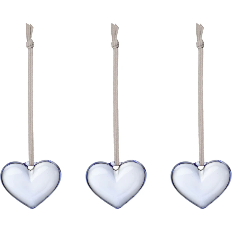 Glashjerte 50 mm 3-pak, Clear Blue