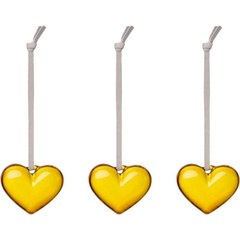 Glashjerte 50 mm 3-pak, Gult