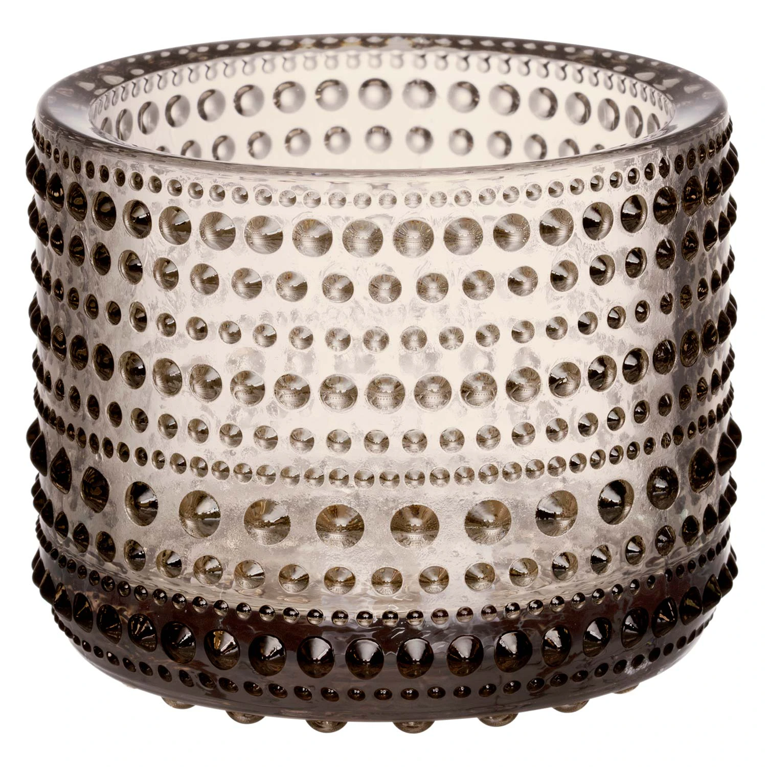 Iittala Kastehelmi Lysestage 6,4 Cm H&oslash;r - Fyrfadsstager Glas Linen - 1051433