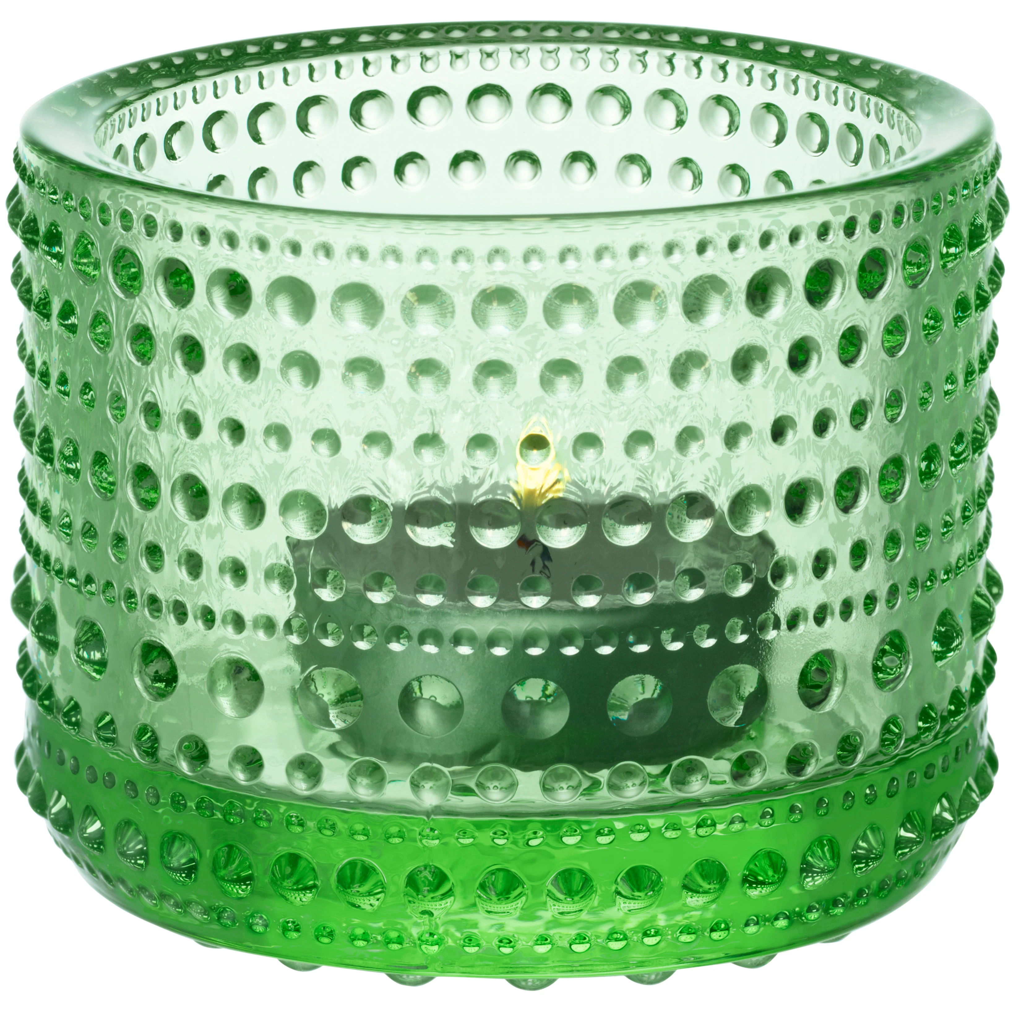Iittala Kastehelmi Lanterne 6,4 Cm Apple Green - Fyrfadsstager Glas &AElig;blegr&oslash;n - 1007579
