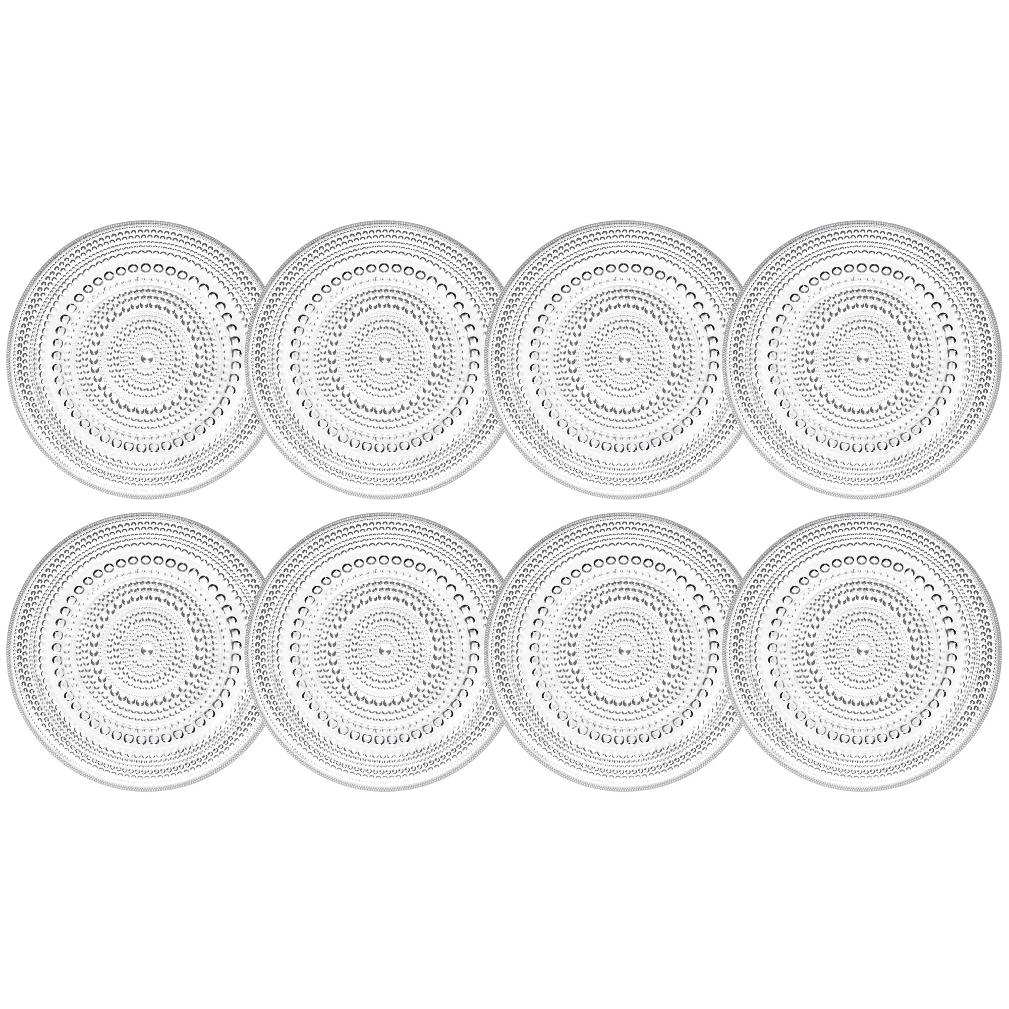 Iittala Kastehelmi Sidetallerken 17 Cm 8-pak - Asietter Glas Klar - 1007055X8