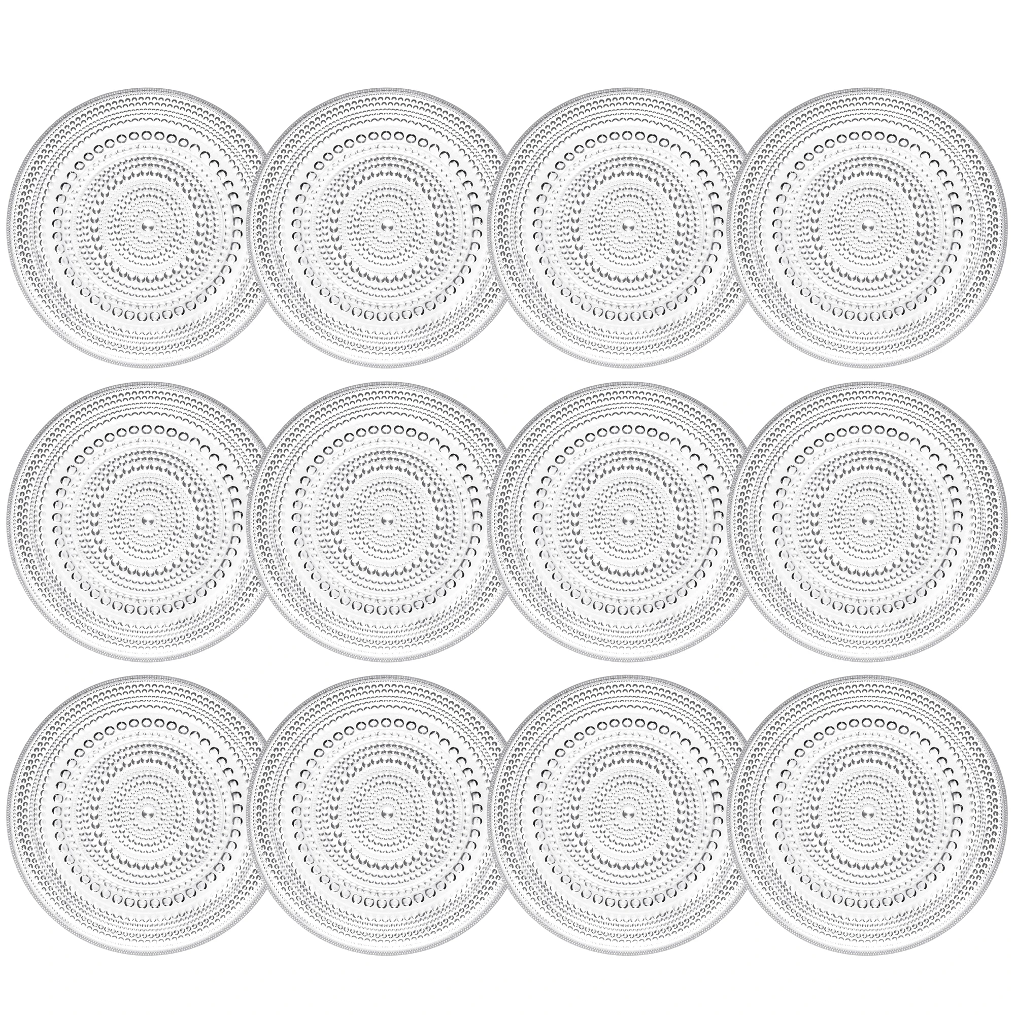 Iittala Kastehelmi Sidetallerken 17 Cm 12-pak - Asietter Glas Klar - 1007055X12