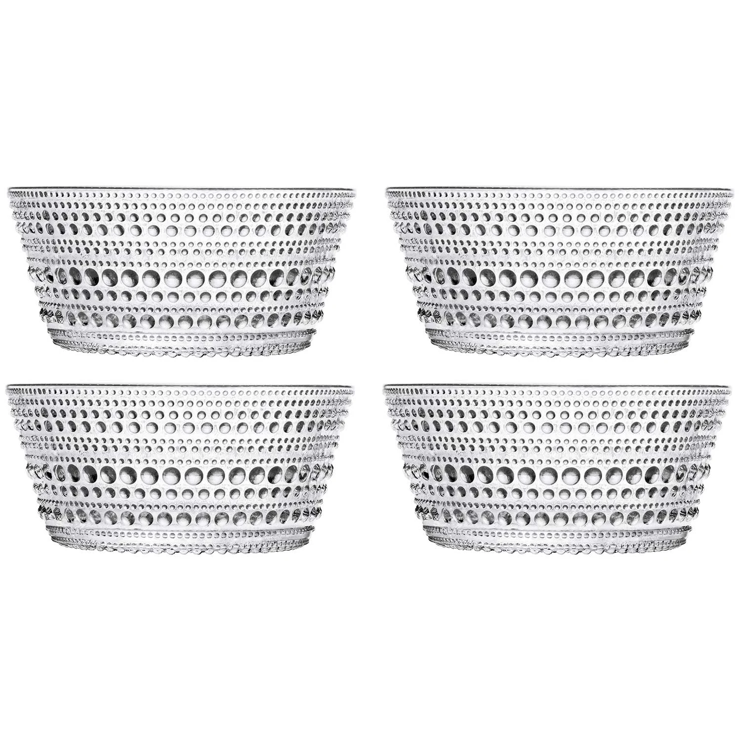 Iittala Kastehelmi Sk&aring;l 23 Cl 4 Stk - Serveringssk&aring;le Glas Klar - 1007053-4pack