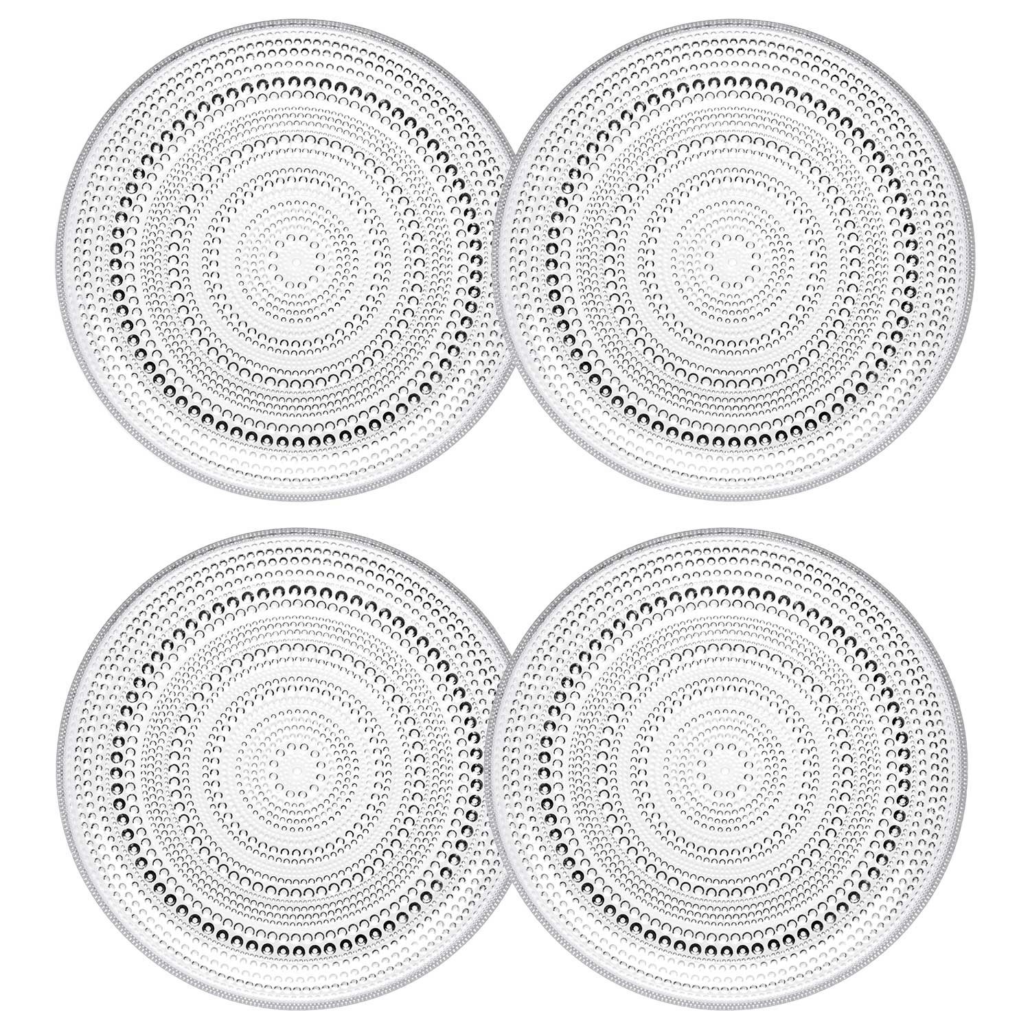 Iittala Kastehelmi Tallerken 24,8 Cm 4 Stk - Middagstallerkner Glas Klar - 1007057-4pack