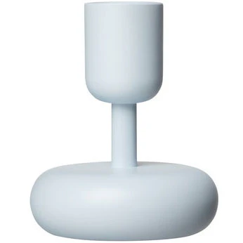 Iittala Nappula Lysestage 107 Mm - Lysestager St&aring;l Aqua - 1076031