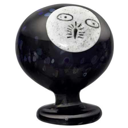 Iittala Nattuggla Kunst 120x130 Mm M&oslash;rkegr&aring;t - Kunstglas Glas Dark Grey - 1082757