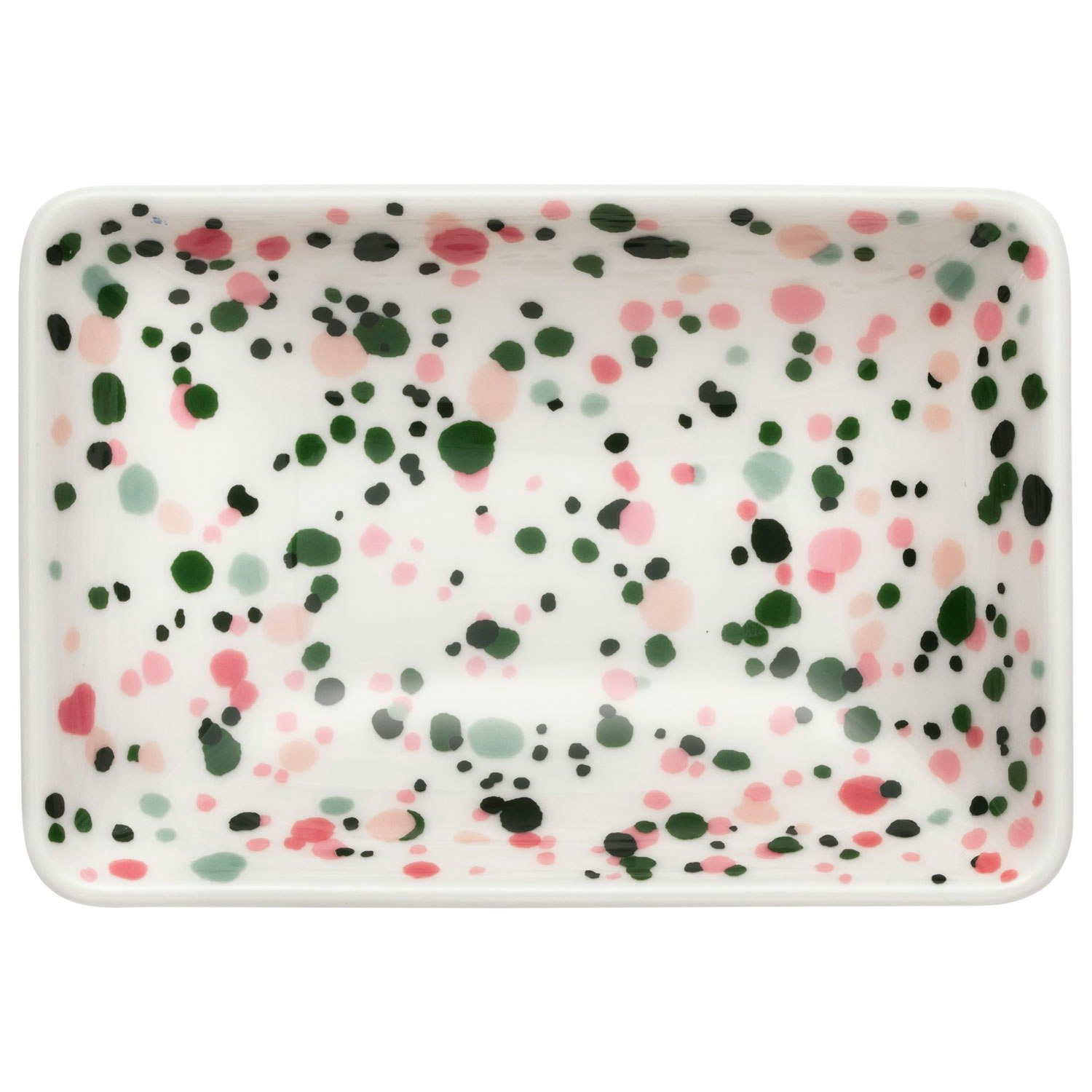 Iittala Oiva Toikka Collection Helle Tallerken Rosa / Gr&oslash;n A7 7x10 Cm - Middagstallerkner Porcel&aelig;n Multi - 1070622