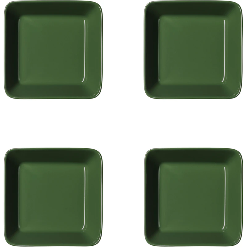 Teema Fad 12x12 cm 4-pak, Skovgrønt