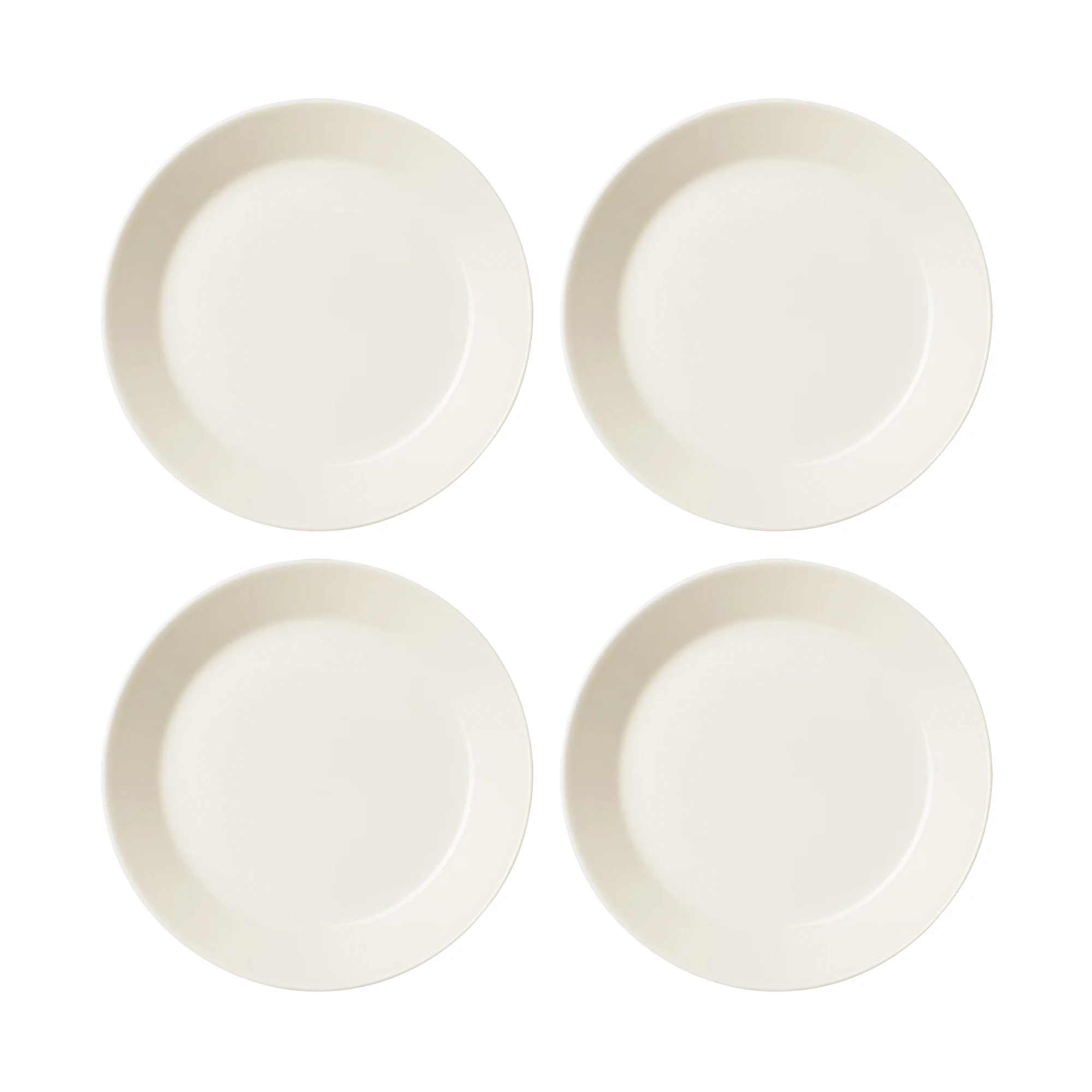 Iittala Teema Sidetallerken 17,5 Cm 4-pak - Middagstallerkner Stent&oslash;j Hvid - 1005919X4