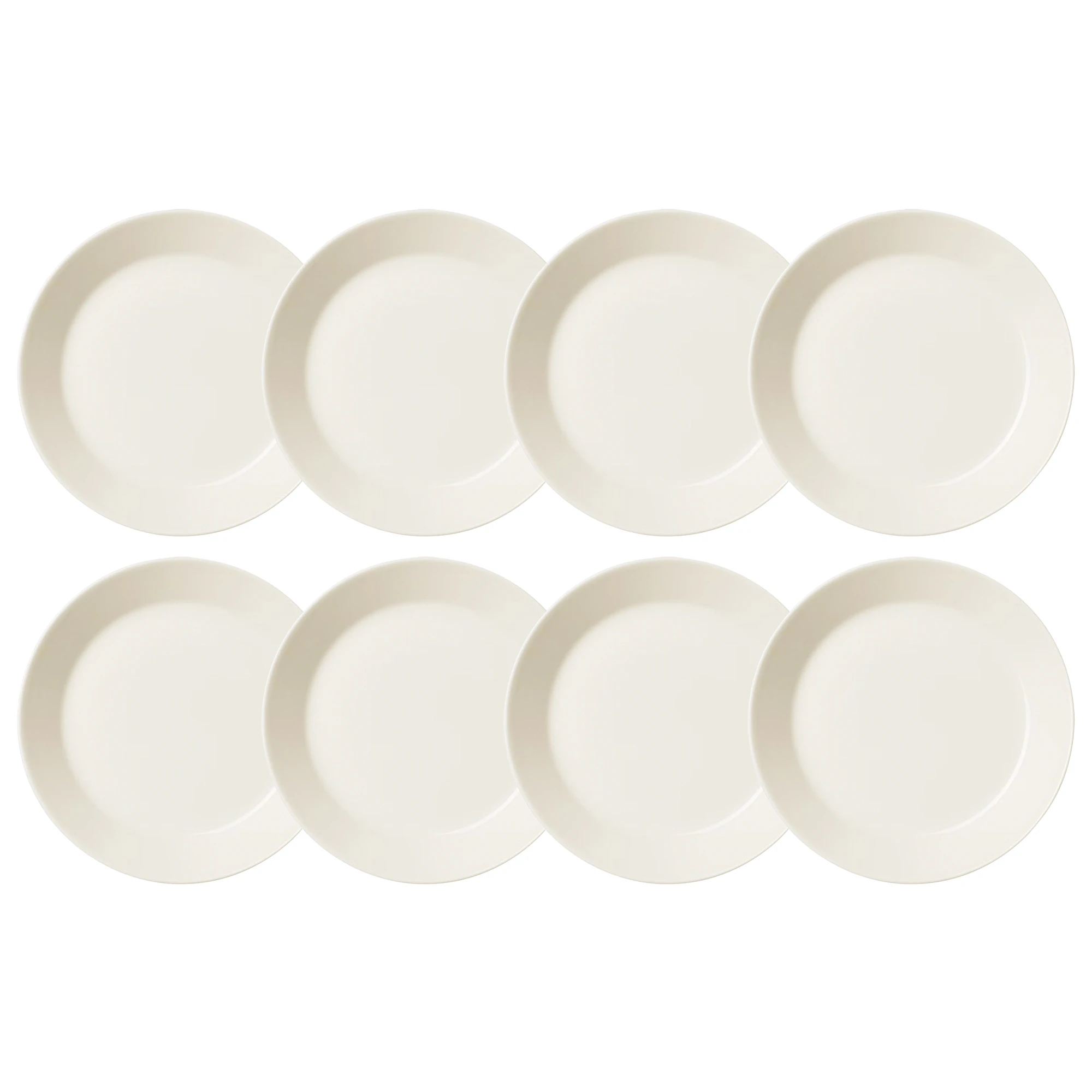 Iittala Teema Sidetallerken 17,5 Cm 8-pak - Middagstallerkner Stent&oslash;j Hvid - 1005919X8