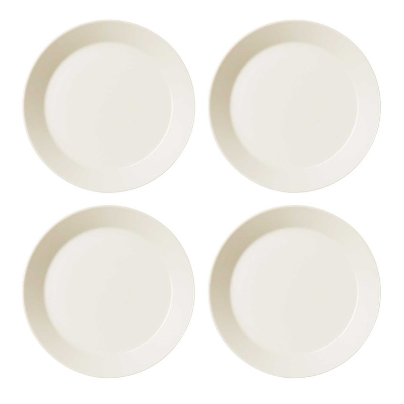 Teema Sidetallerkner 21 cm Hvide, 4-pak