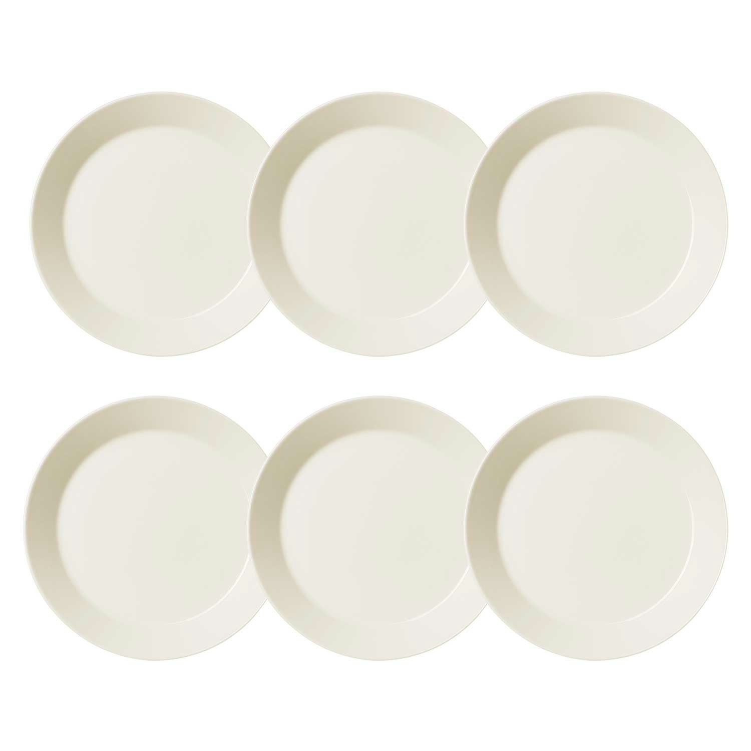 Iittala Teema Tallerken 21 Cm 6 Stk - Middagstallerkner Porcel&aelig;n Hvid - 1005917-6pack