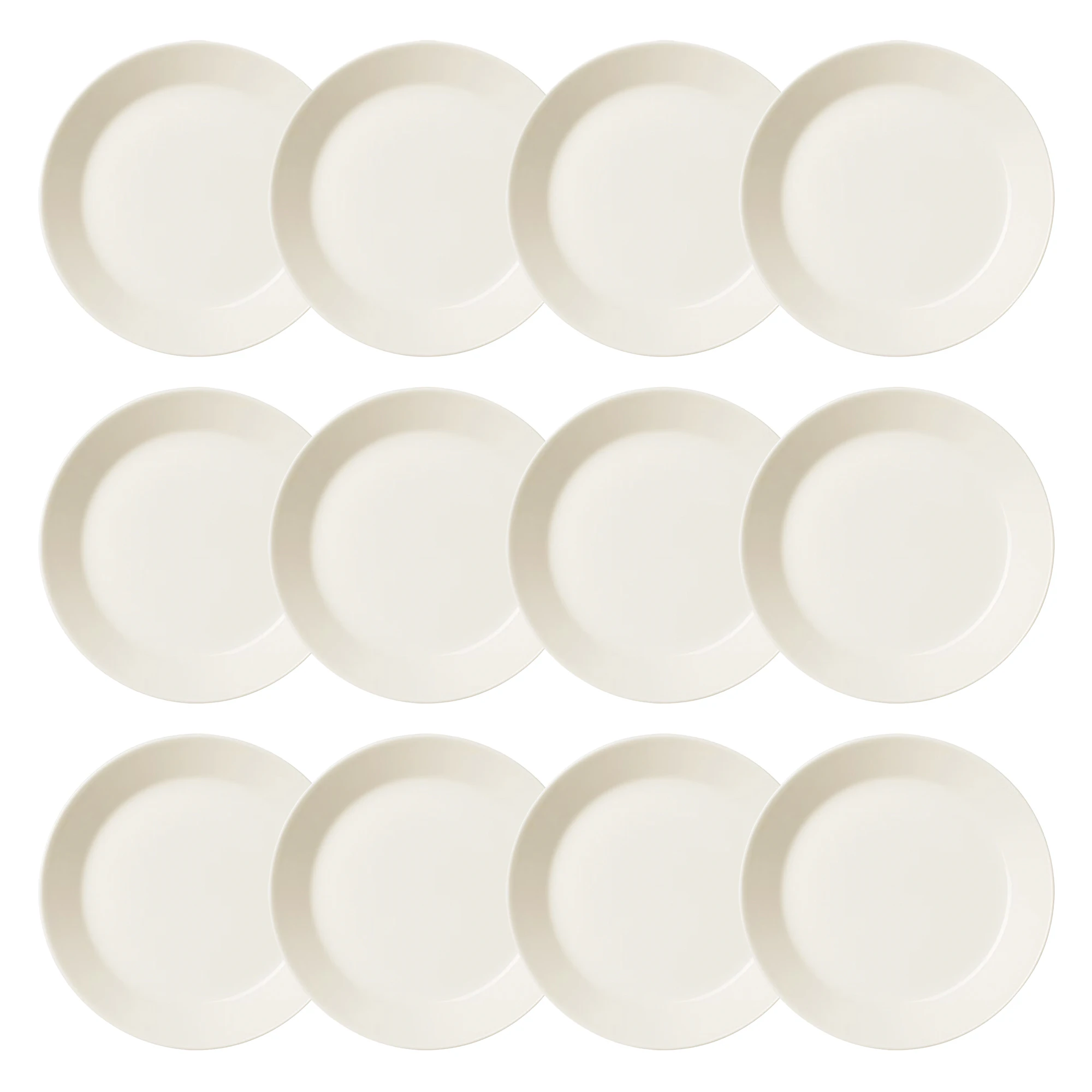 Iittala Teema Tallerken 23 Cm 12-pak - Asietter Stent&oslash;j Hvid - 1005472X12