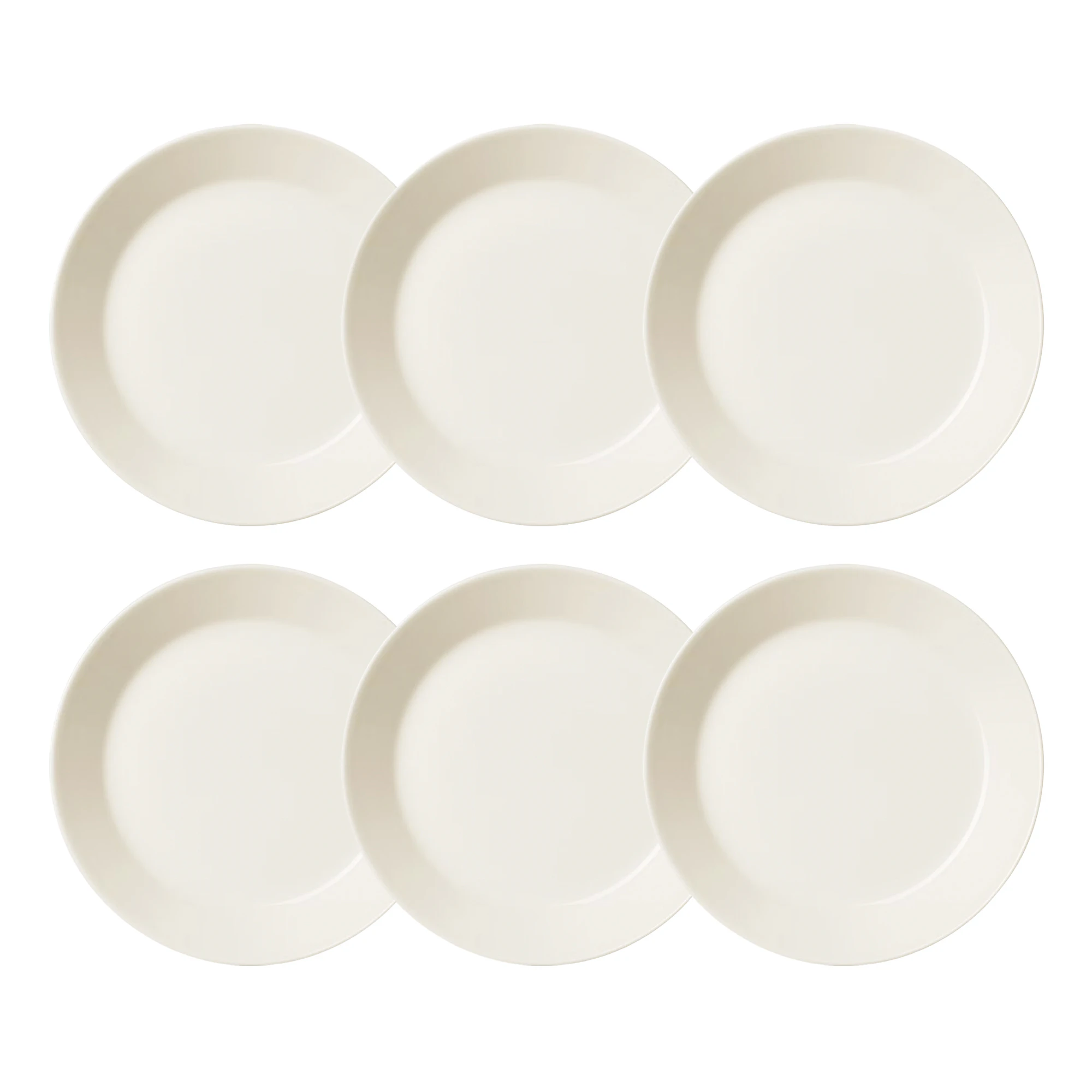 Iittala Teema Tallerken 23 Cm 6-pak - Asietter Stent&oslash;j Hvid - 1005472X6