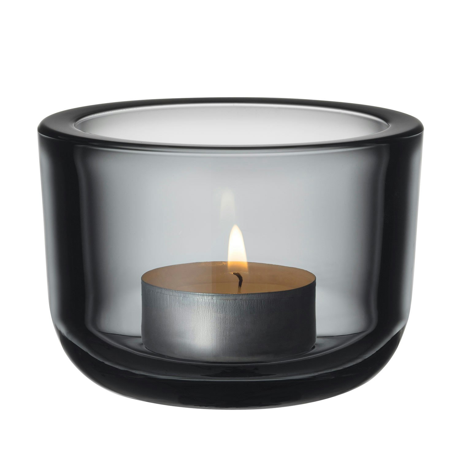 Iittala Valkea Lanterne 6 Cm - Fyrfadsstager Glas Gr&aring; - 1026847