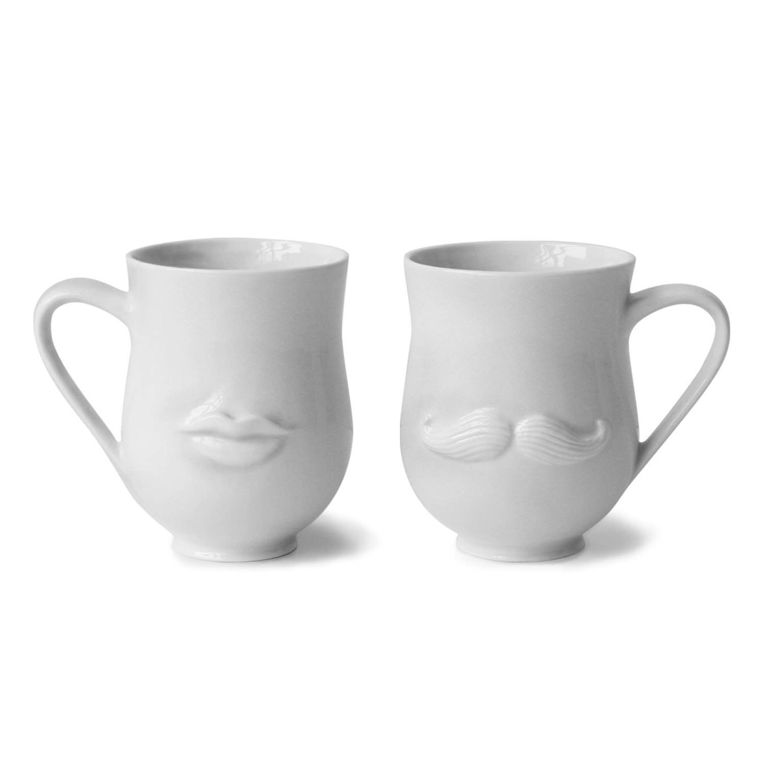 Jonathan Adler Mr. & Mrs. Muse Krus 1-pak - Kaffekopper Porcel&aelig;n Hvid - 8590