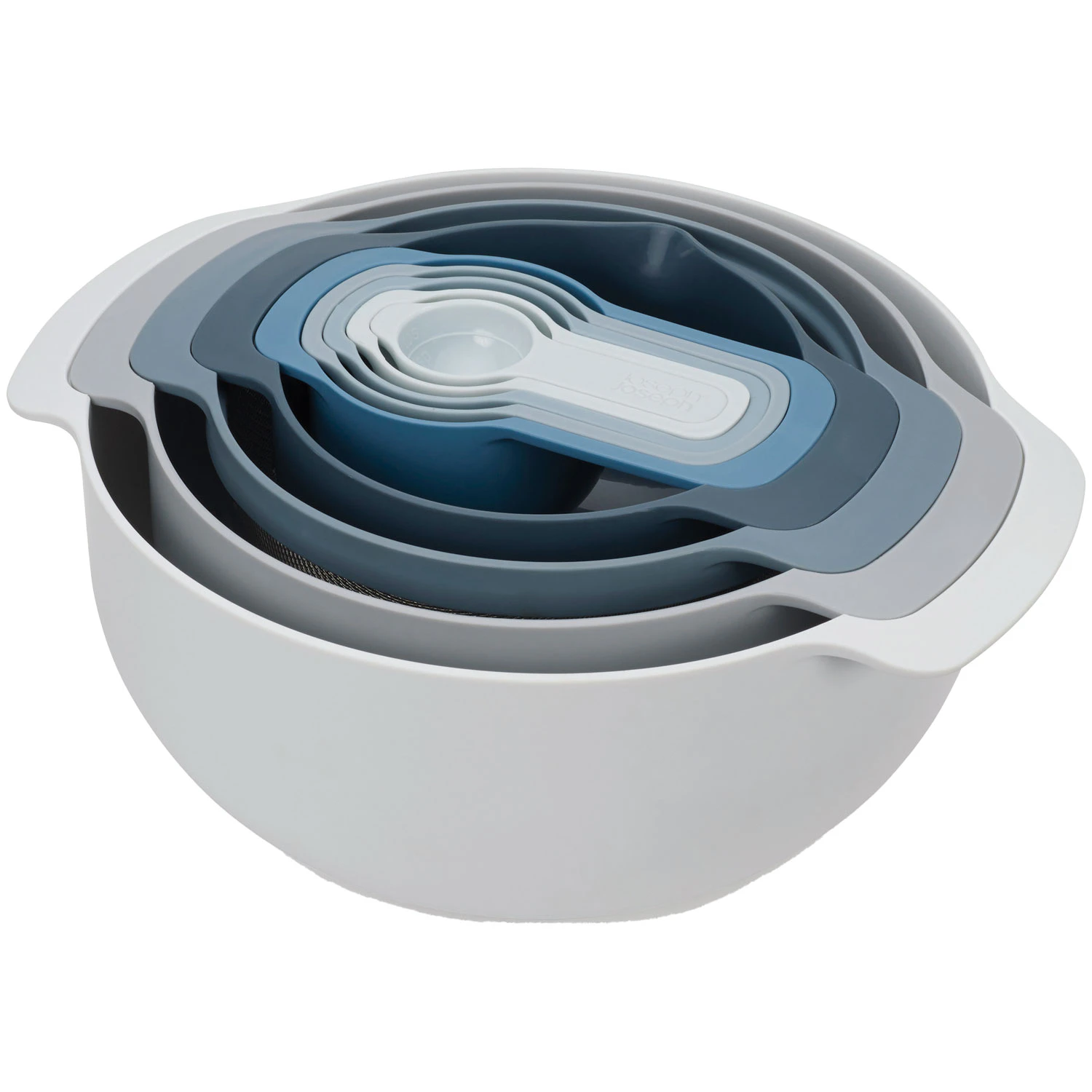 Joseph Joseph Nest Bowl Set 9 Pieces - Fade & Sk&aring;le Plast Bl&aring; - 40101